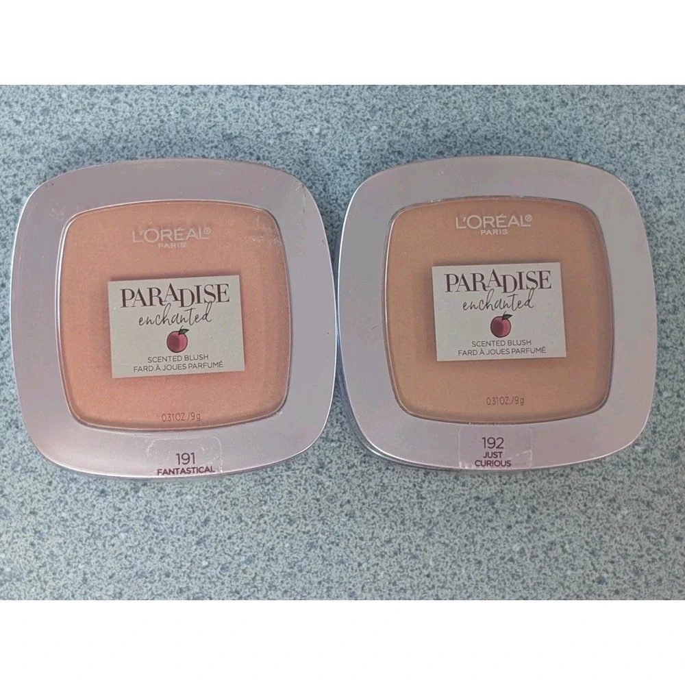 2 Lot L'Oréal Paris Cosmetics Paradise Enchanted Scented Blush #191 & #192 Peach